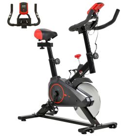 Upright Exercise Bike Indoor Bicycle Cardio Workout Cycling Machine Fitness Equipment for Home Gym w/ Adjustable Resistance Flywheel LCD Monitor